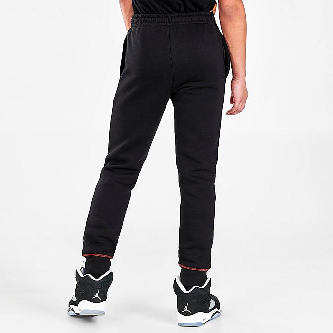 Back Right view of Boys' Air Jordan Comic Ooze Jogger Pants in Black Click to zoom