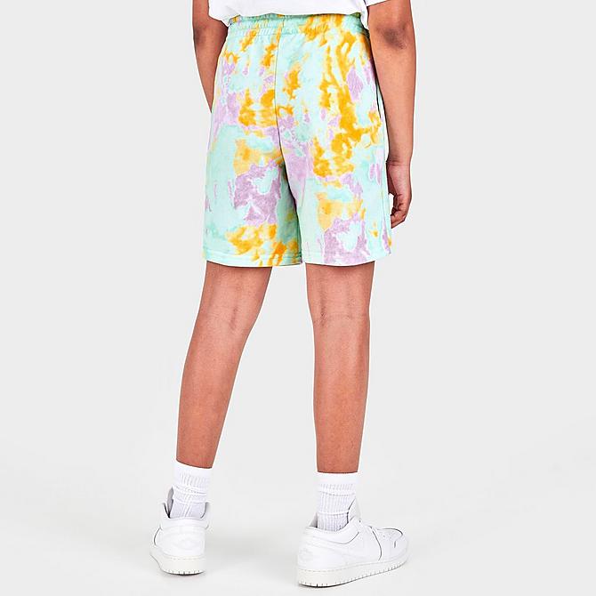 Back Right view of Girls' Jordan Jumpman French Terry Shorts in Mint Foam Click to zoom