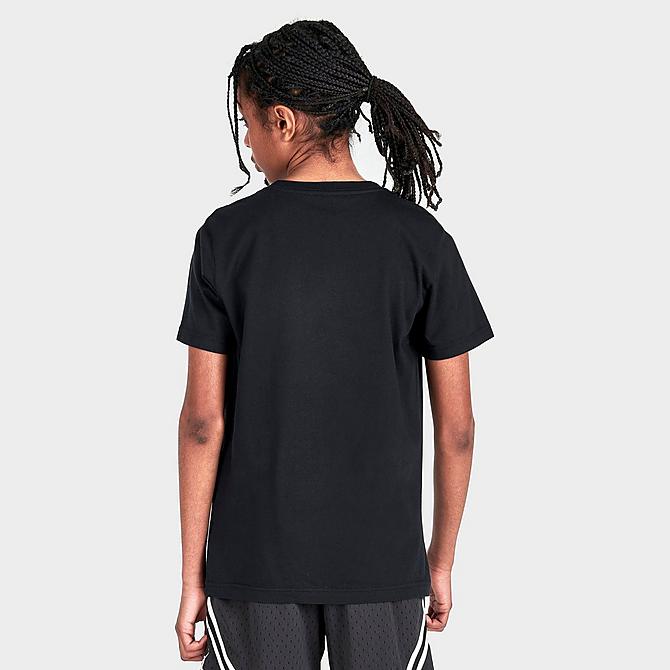 Back Right view of Kids' Jordan 4 Flight Stack T-Shirt in Black Click to zoom