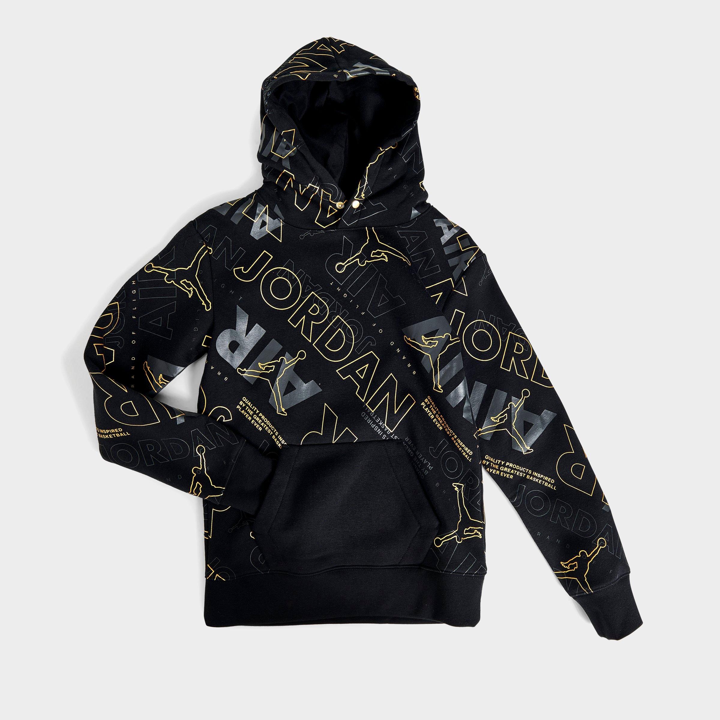 black and gold hoodie jordan