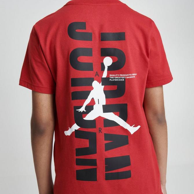 Kids Air Jordan T-shirt Black Red