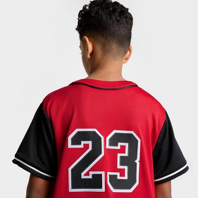 Jordan HBR Baseball Jersey - Youth in Gym Red Size M | WSS