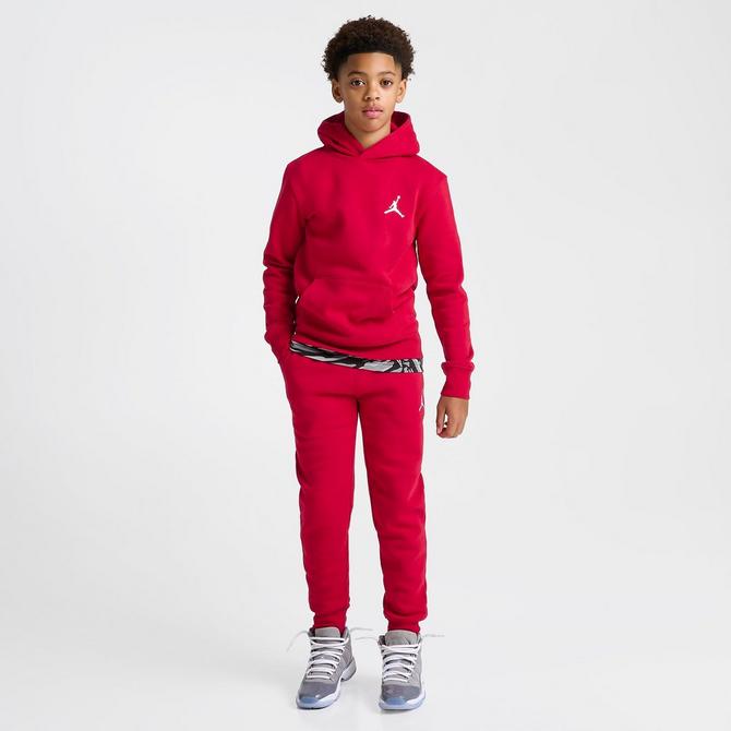 NWT Nike Air Jordan Boys YXL Gray/White/Red All Over Print Sweat Pants Set  XL