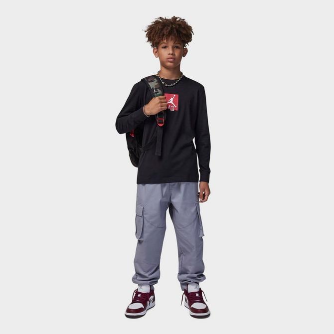 Jordan MJ Essentials Waffle Knit Long Sleeve Tee Big Kids T-Shirt
