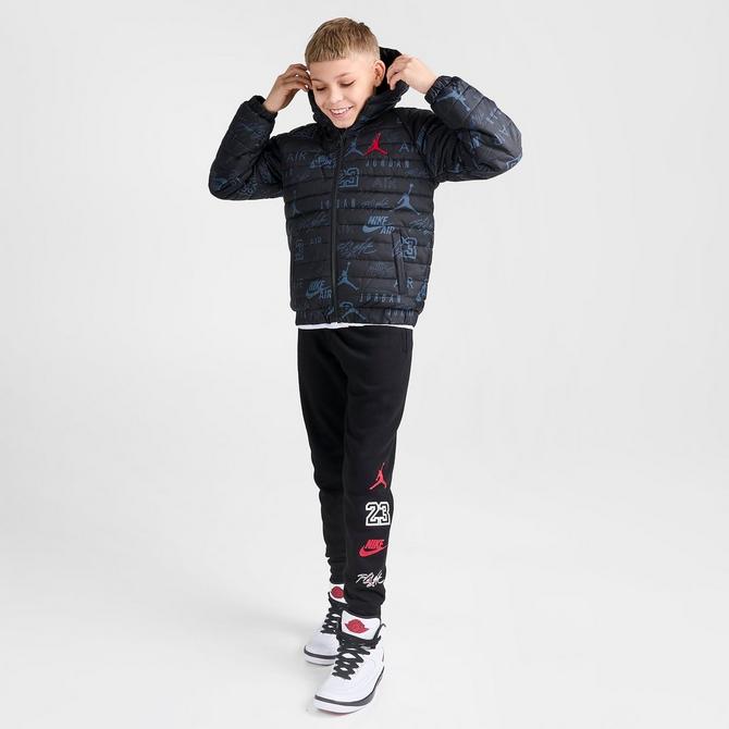 Kids' Jordan Allover Print Tonal Puffer Jacket| Finish Line