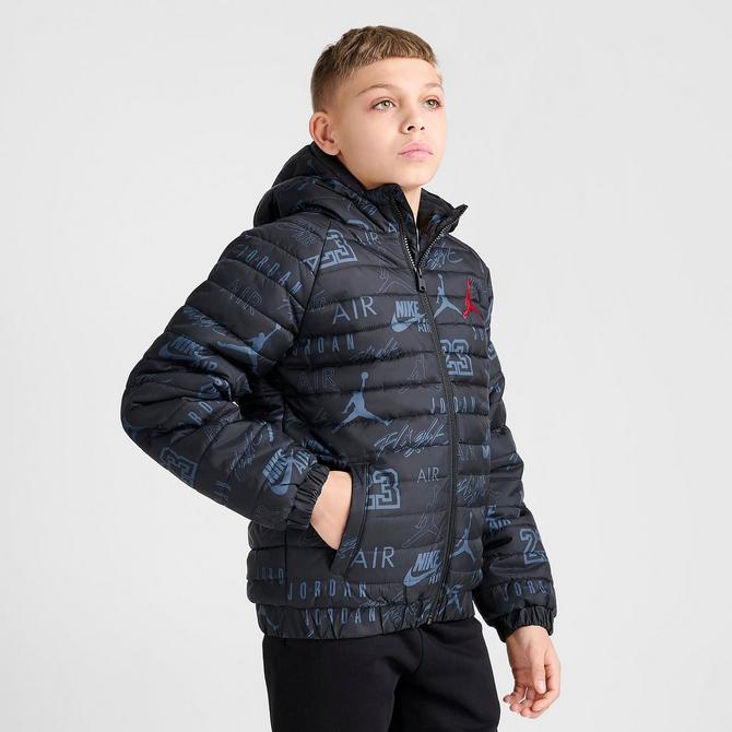 Kids' Jordan Allover Print Tonal Puffer Jacket| Finish Line