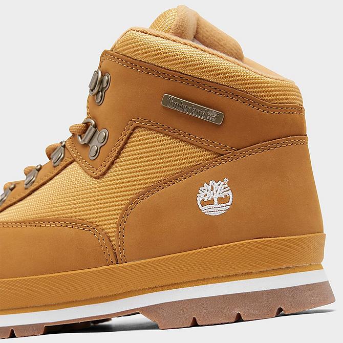 Front view of Big Kids' Timberland Euro Hiker Boots in Wheat Nubuck Click to zoom