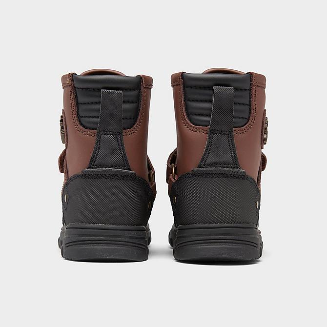 Left view of Kids' Toddler Polo Ralph Lauren Conquered High Casual Boots in Chocolate/Black Click to zoom