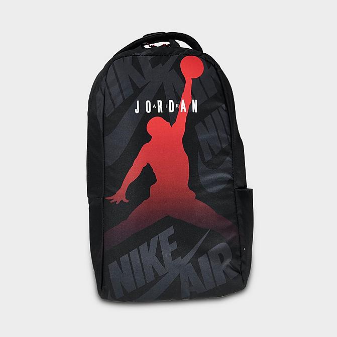 Front view of Air Jordan Retro 1 Chicago Graphics Backpack in Grey/Black Click to zoom
