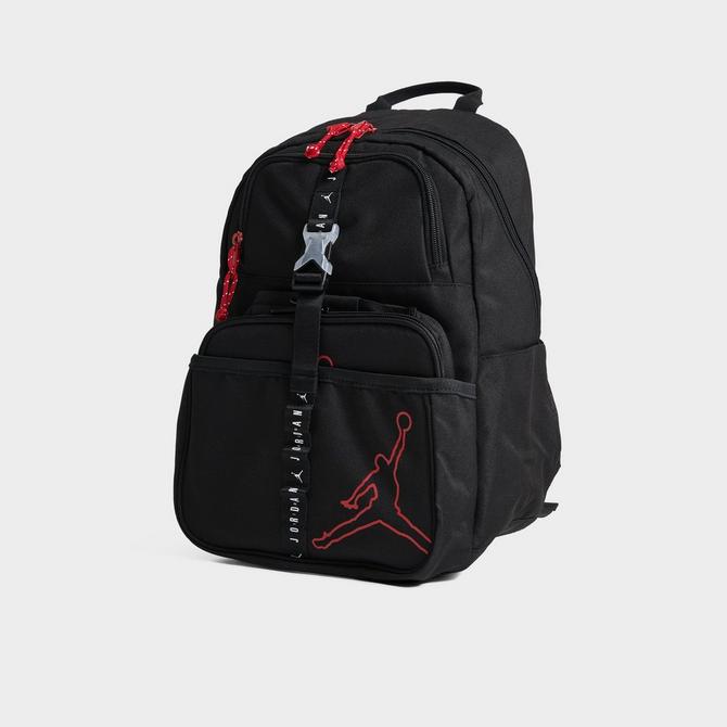 Jordan Kids' Air Lunch Bag and Backpack in Black/Black | 100% Polyester