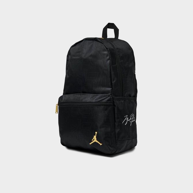 Jordan backpack 2025 black and gold