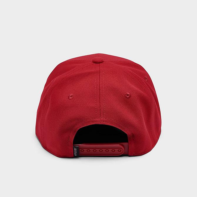 Front view of Kids' Jordan Jumpman Snapback Hat in Red/Black Click to zoom