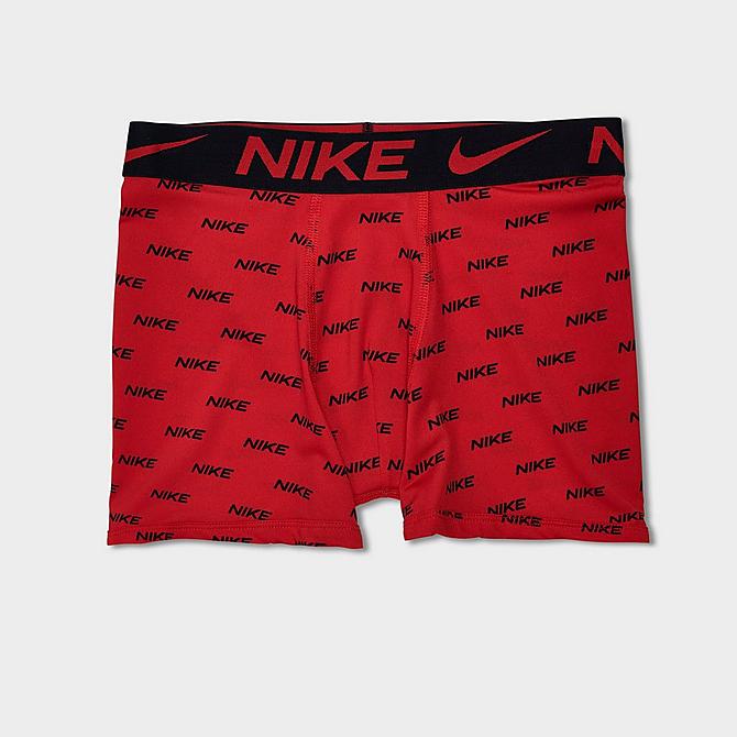 Back view of Kids' Nike Dri-FIT Essential Microfiber Boxer Briefs (3-Pack) in University Red/Blue/Black Click to zoom