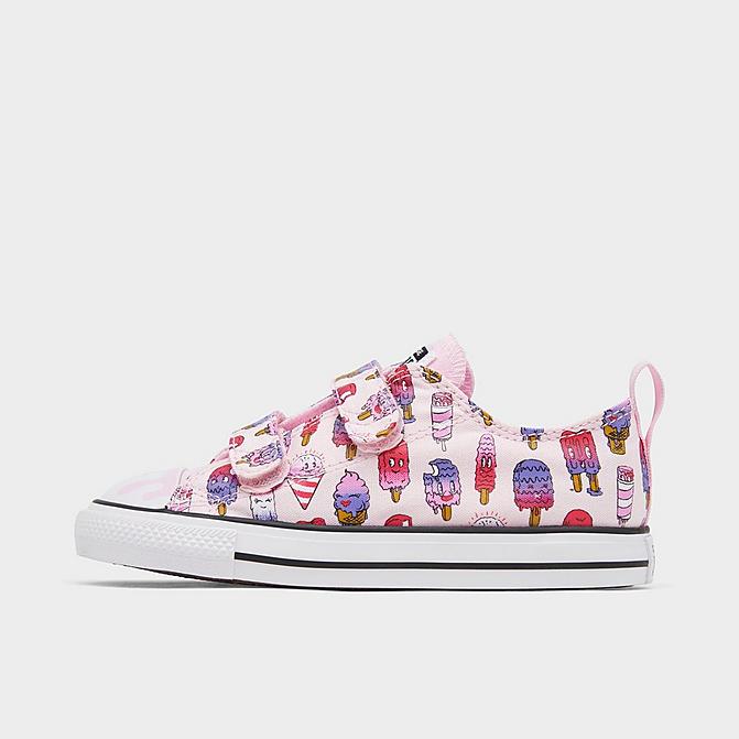Right view of Girls' Toddler Converse Chuck Taylor All Star Easy-On Sweet Scoops Casual Shoes in Pink Foam/Prime Pink Click to zoom