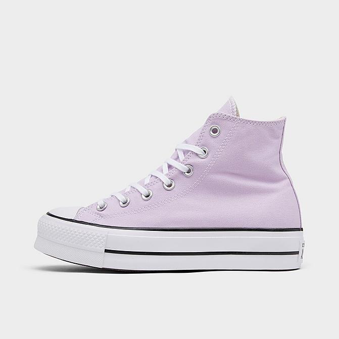 Right view of Women's Converse Chuck Taylor All Star Lift Platform Casual Shoes in Pale Amethyst Click to zoom