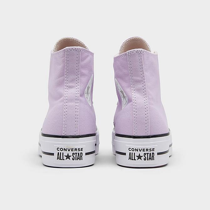 Left view of Women's Converse Chuck Taylor All Star Lift Platform Casual Shoes in Pale Amethyst Click to zoom