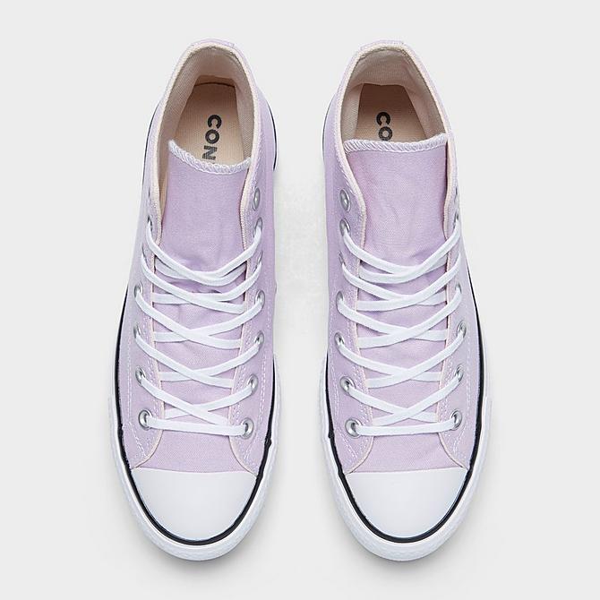 Back view of Women's Converse Chuck Taylor All Star Lift Platform Casual Shoes in Pale Amethyst Click to zoom