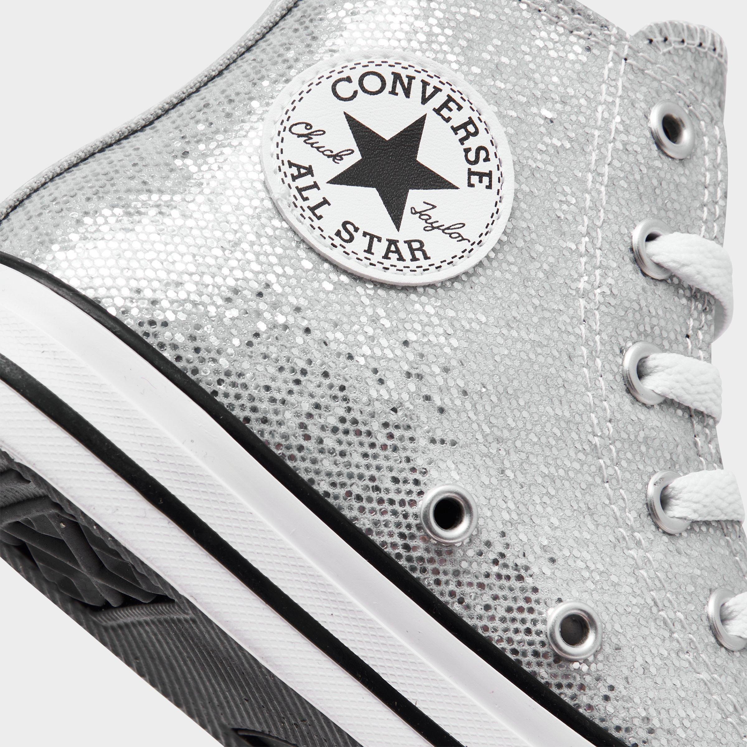 converse glitter white