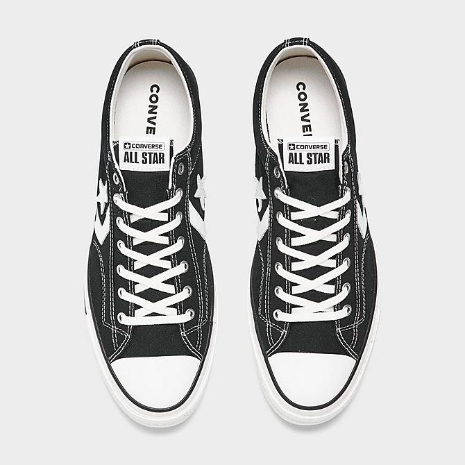 Back view of Converse Star Player 76 Casual Shoes in Black/Vintage White/Black Click to zoom