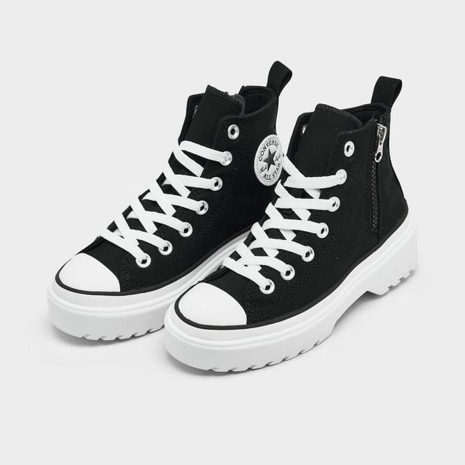 Black & white ctas lugged hot sale hi sneakers