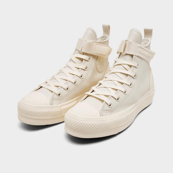 white leather platform converse high top