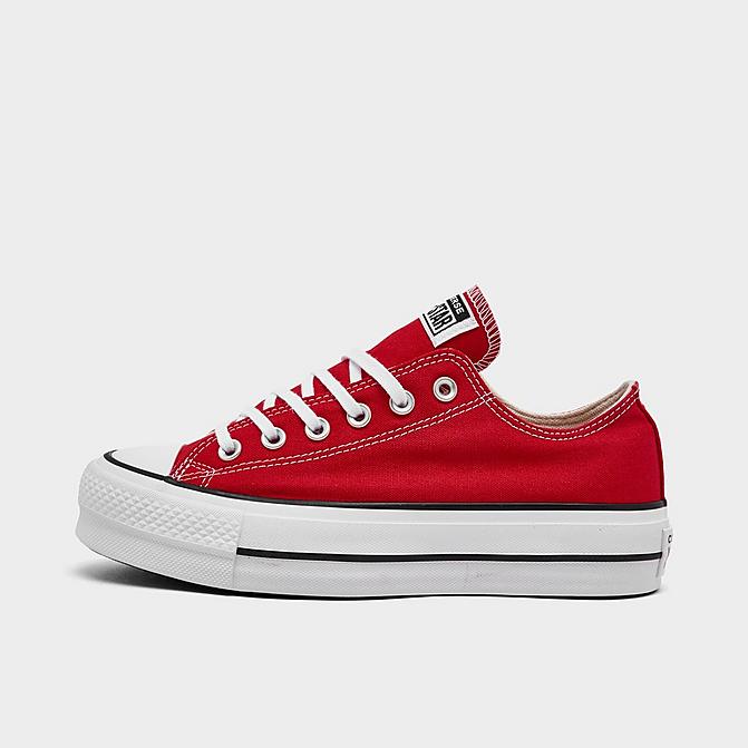 Right view of Women's Converse Chuck Taylor All Star Lift High Casual Shoes in Converse Red/White/Black Click to zoom