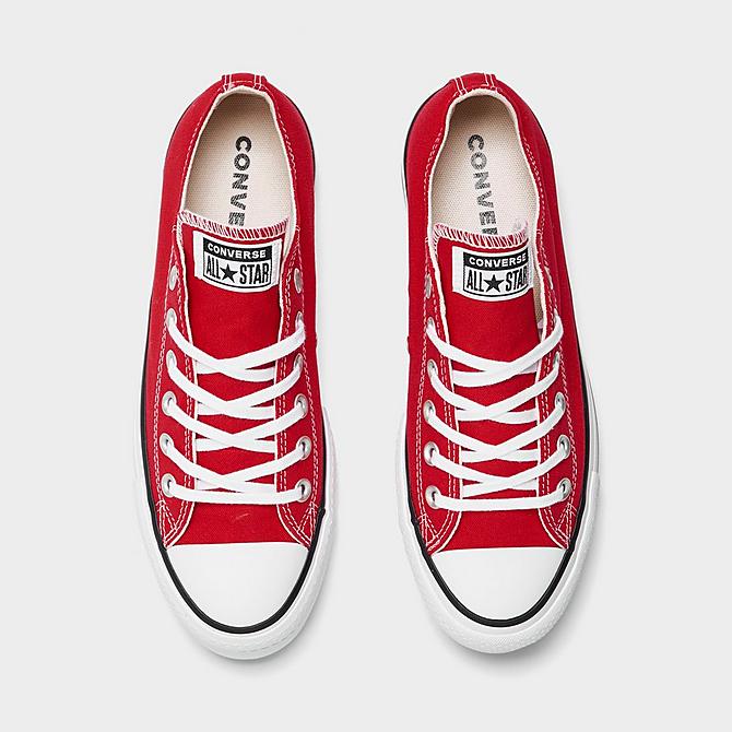 Back view of Women's Converse Chuck Taylor All Star Lift High Casual Shoes in Converse Red/White/Black Click to zoom