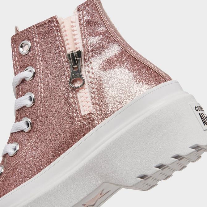 Rose gold sparkle fashion converse