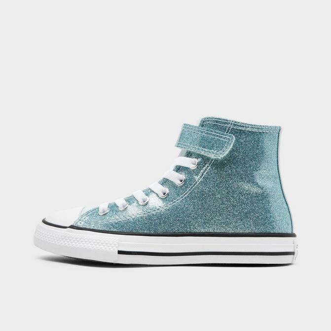 Converse glitter blue best sale