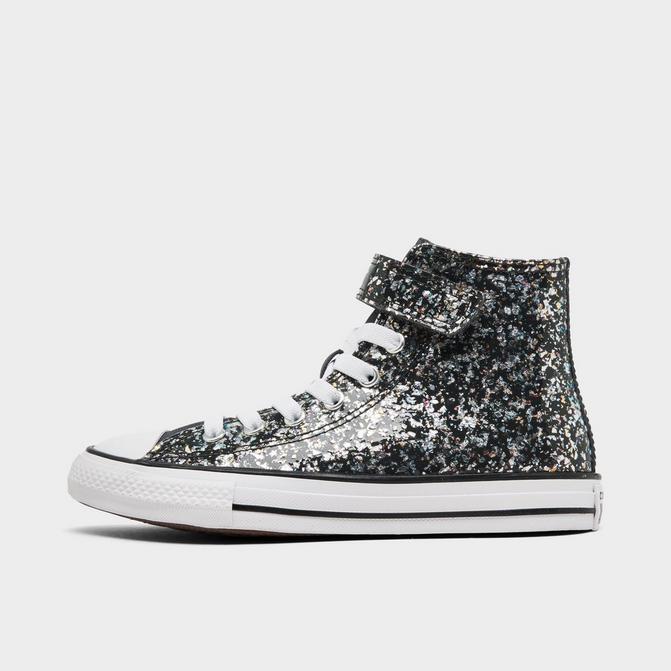 Kids black glitter converse hotsell