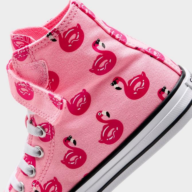 Front view of Girls' Little Kids' Converse Chuck Taylor All Star Pool Party Easy On Casual Shoes in Light Jellyfish Jitter Click to zoom