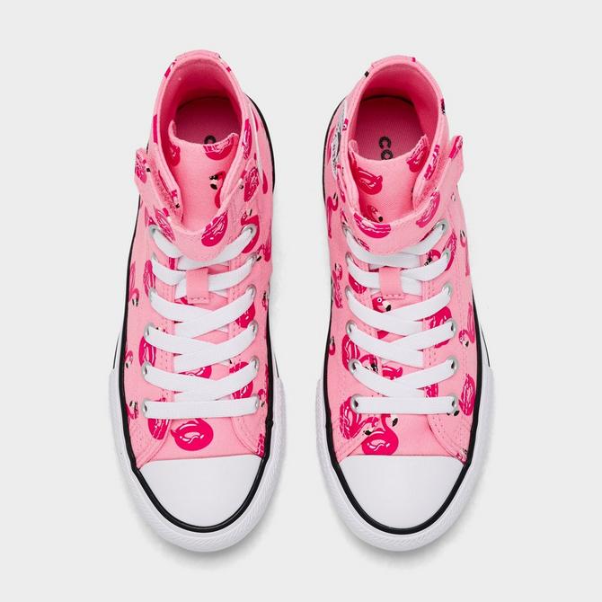 Back view of Girls' Little Kids' Converse Chuck Taylor All Star Pool Party Easy On Casual Shoes in Light Jellyfish Jitter Click to zoom