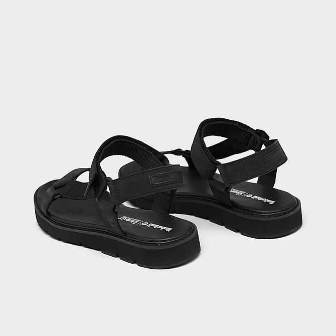 Left view of Women's Timberland Bailey Park Webbing Strap Sandals in Black Nubuck Click to zoom