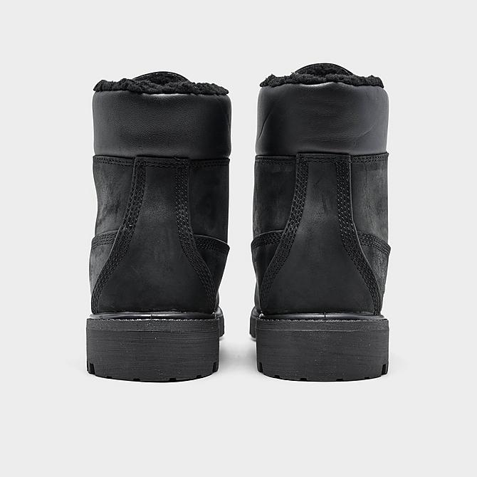 Left view of Men's Timberland Warm Collar 6 Inch Premium Waterproof Boots in Black Click to zoom