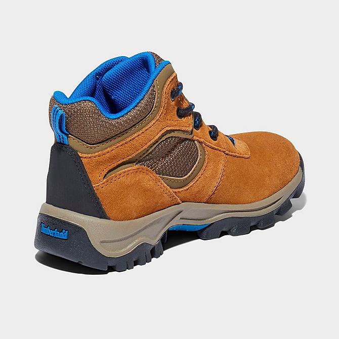 Left view of Little Kids' Timberland Mt. Maddsen Mid Waterproof Hiking Boots in Medium Brown Suede Click to zoom