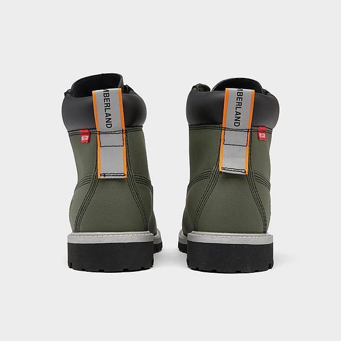 Left view of Big Kids' Timberland 6 Inch Premium Safety Boots in Green Click to zoom