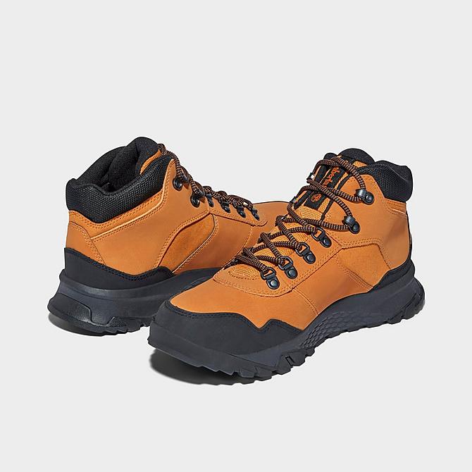 Left view of Men's Timberland Lincoln Peak Waterproof Hiking Boots in Wheat Leather Click to zoom