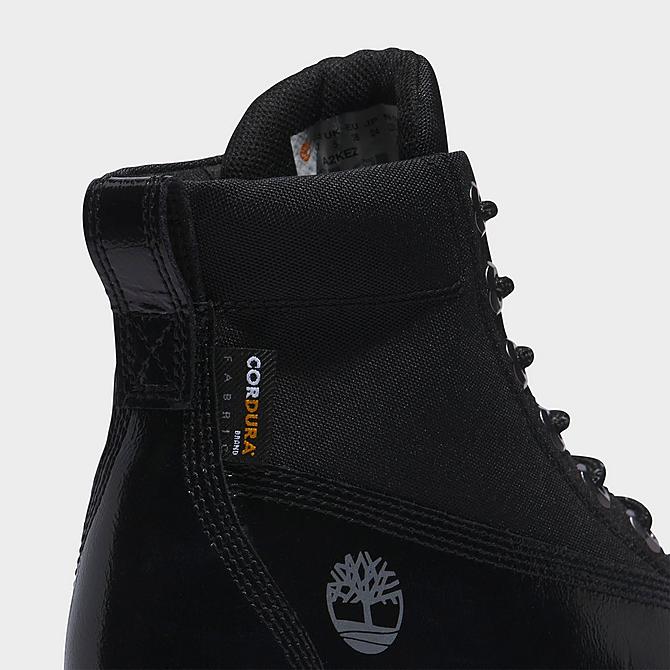Front view of Women's Timberland Greyfield Boots in Black Shiny Suede Click to zoom