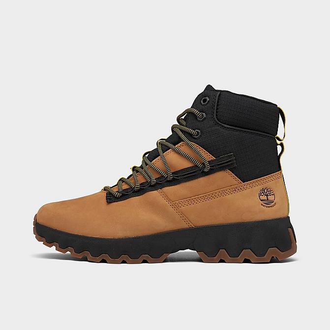 Right view of Men's Timberland GreenStride™ Edge Waterproof Boots in Wheat Nubuck Click to zoom
