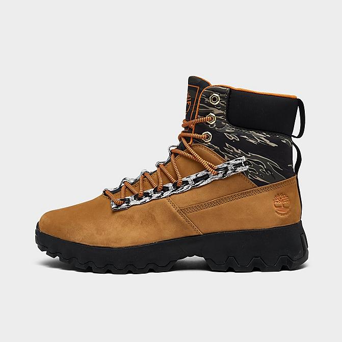 Right view of Men's Timberland GreenStride Edge Lunar New Year Waterproof Boots in Wheat Nubuck Click to zoom