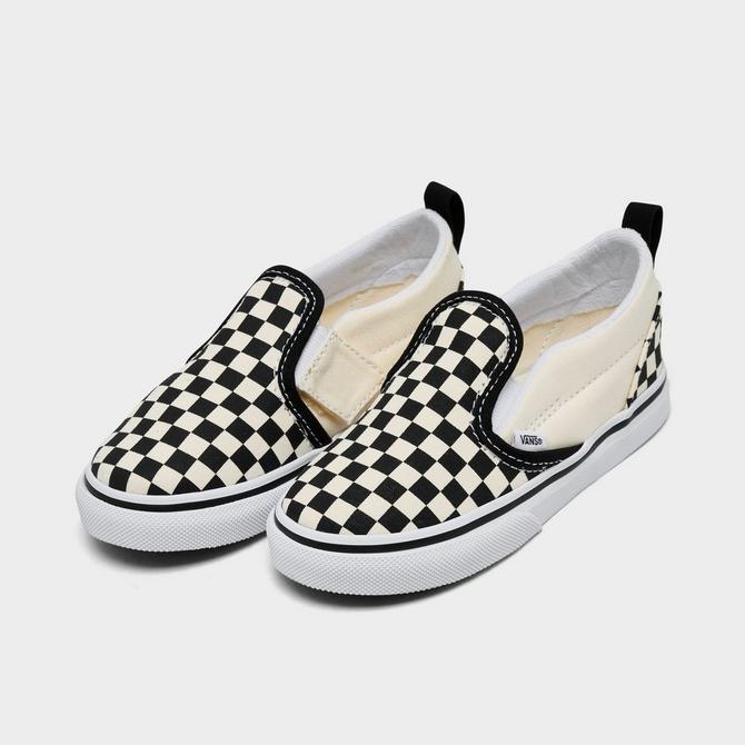 Three Quarter view of Kids' Toddler Vans Classic Slip-On Casual Shoes in Checkerboard Click to zoom