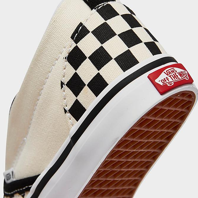 Front view of Kids' Toddler Vans Classic Slip-On Casual Shoes in Checkerboard Click to zoom