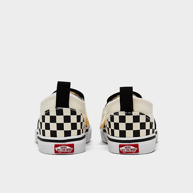 Left view of Kids' Toddler Vans Classic Slip-On Casual Shoes in Checkerboard Click to zoom