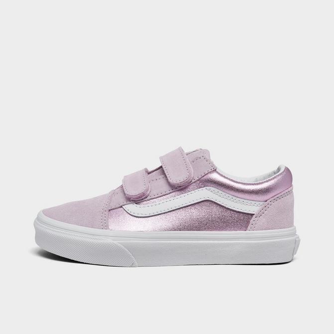 Vans old skool lavender outlet & white canvas shoes