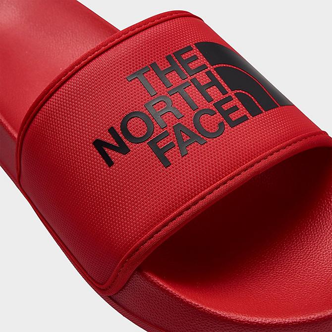 Front view of Men's The North Face Base Camp III Slide Sandals in Red/Black Click to zoom