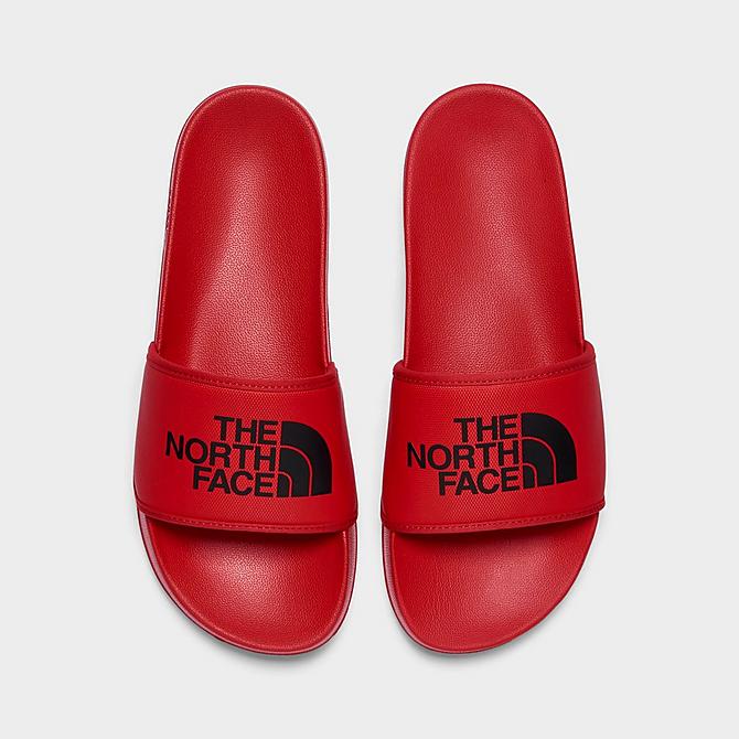Back view of Men's The North Face Base Camp III Slide Sandals in Red/Black Click to zoom
