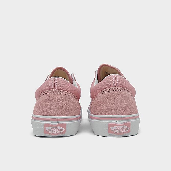 Left view of Girls' Big Kids' Vans Old Skool Casual Shoes in Off The Wall Powder Pink Click to zoom