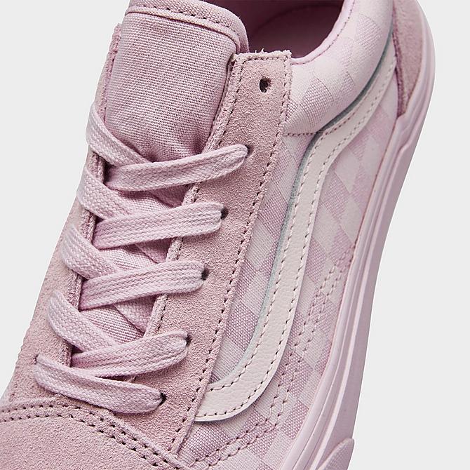 Finish Line Girls Shoes Flat Shoes Casual Shoes Girls Little Kids Old Skool Casual Shoes in Pink/Lilac Snow Size 2.5 Canvas/Suede 