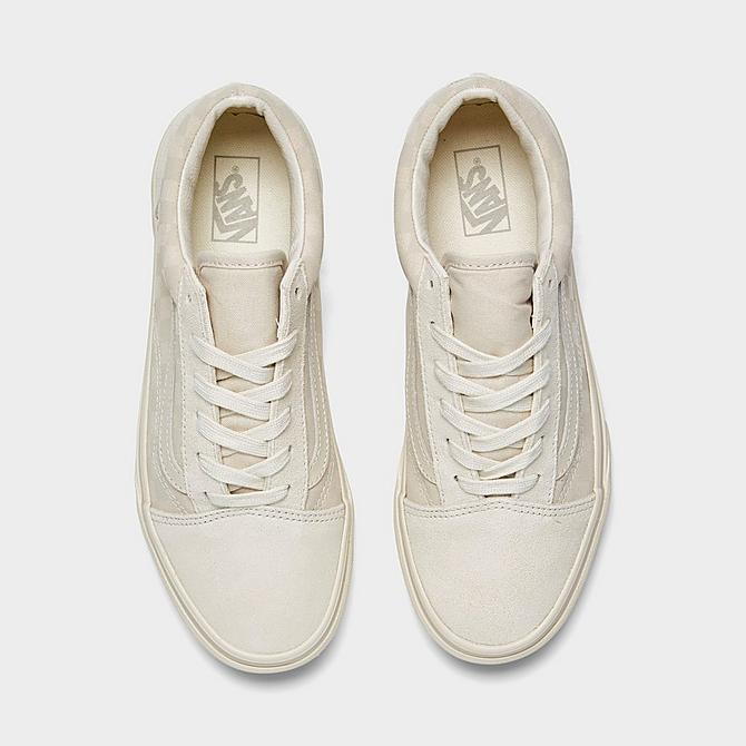 Back view of Big Kids' Vans Old Skool Casual Shoes in Turtledove Click to zoom