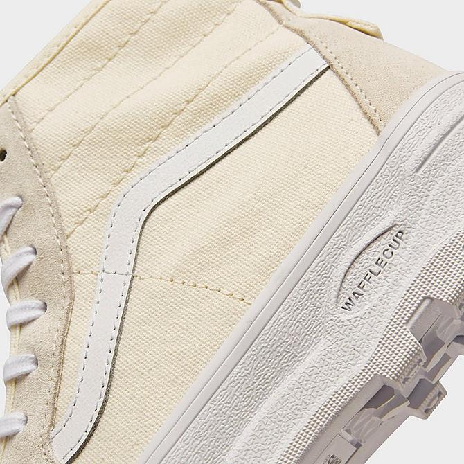 Front view of Women's Vans Sk8-Hi Sentry Casual Shoes in Marshmallow Click to zoom